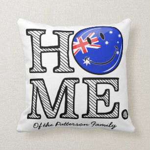 Het glimlachen van Australische vlag Housewarming Kussen