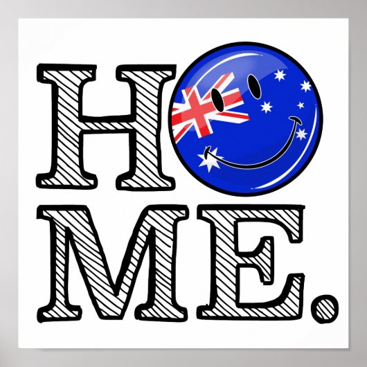 Het glimlachen van Australische vlag Housewarming Poster (Voorkant)