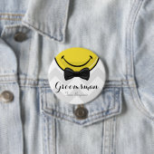 Het glimlachen van Beste mannen Wedding Button (In situ)