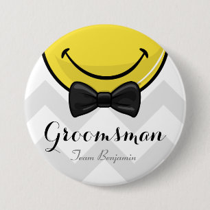 Het glimlachen van Beste mannen Wedding Button