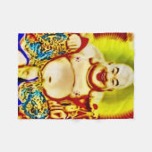 Het glimlachen van boeddha Airborstel Art Fleece B Deken (Voorkant (Horizontaal))