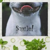 Het glimlachen van Boston Terrier Theedoek (Gevouwen)