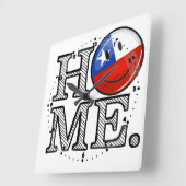 Het glimlachen van Chileense vlag Housewarming Vierkante Klok (Hoek)