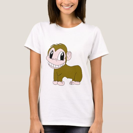 Het glimlachen van Chimpansee Woman T-Shirt (Voorkant)