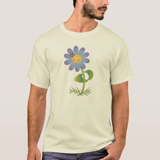 Het glimlachen van Daisy met Butterfly T-shirt (Voorkant)