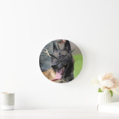 Het glimlachen van de Belgische Malinois Dog Ronde Klok (Huis)