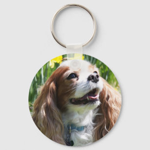 Het glimlachen van de Cavalier King Charles Spanie Sleutelhanger