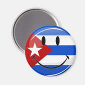 Het glimlachen van de Cubaanse vlag Magneet (Voorkant / Achterkant)