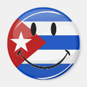 Het glimlachen van de Cubaanse vlag Magneet (Voorkant)