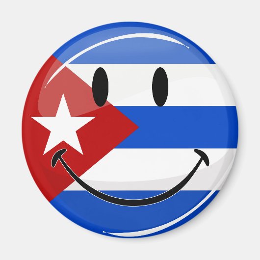 Het glimlachen van de Cubaanse vlag Magneet (Voorkant)