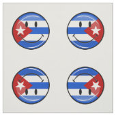Het glimlachen van de Cubaanse vlag Stof (Swatch)