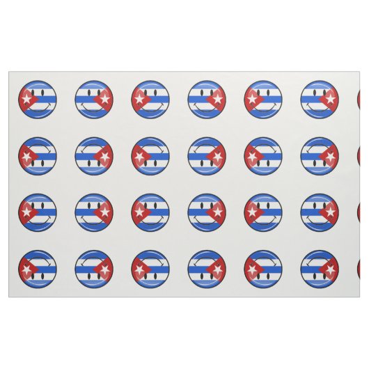 Het glimlachen van de Cubaanse vlag Stof (Fat Quarter)