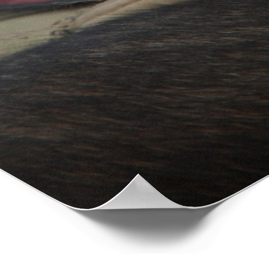 Het glimlachen van de Duitse militaire hond Shephe Poster (Hoek)