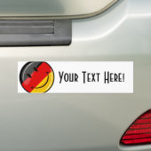 Het glimlachen van de Duitse vlag Bumpersticker (Op auto)
