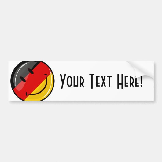Het glimlachen van de Duitse vlag Bumpersticker (Voorkant)
