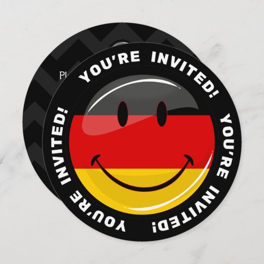 Het glimlachen van de Duitse vlag Kaart (Voorkant / Achterkant)