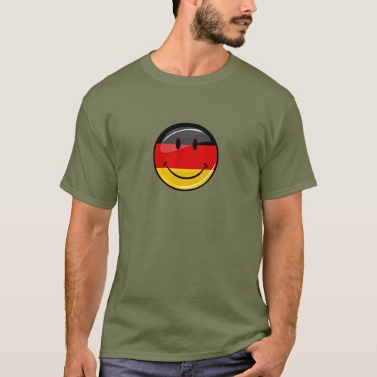 Het glimlachen van de Duitse vlag T-shirt (Voorkant)