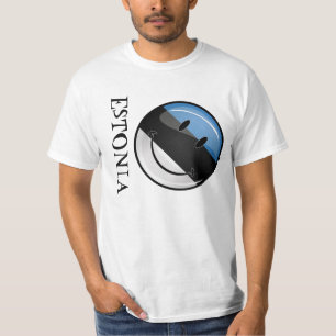 Het glimlachen van de Estse vlag T-shirt