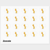 Het glimlachen van de Giraffe van de Cartoon Hart Sticker (Vel)