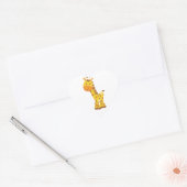 Het glimlachen van de Giraffe van de Cartoon Hart Sticker (Envelop)