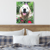 Het glimlachen van de gouden reproductiedag onder  canvas afdruk (Insitu (Slaapkamer))