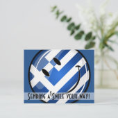 Het glimlachen van de Griekse vlag Briefkaart (Staand voorkant)