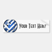 Het glimlachen van de Griekse vlag Bumpersticker (Voorkant)