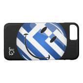Het glimlachen van de Griekse vlag Case-Mate iPhone Case (Achterkant (Horizontaal))
