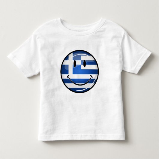 Het glimlachen van de Griekse vlag Kinder Shirts (Voorkant)