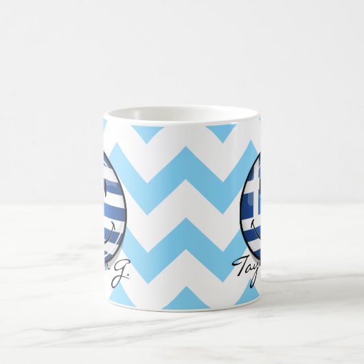 Het glimlachen van de Griekse vlag Koffiemok (Center)