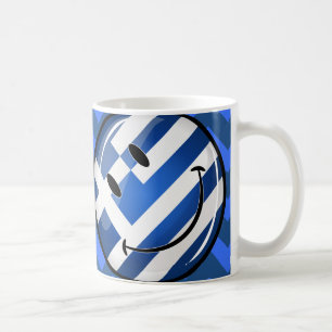 Het glimlachen van de Griekse vlag Koffiemok