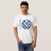 Het glimlachen van de Griekse vlag T-shirt (Voorkant volledig)