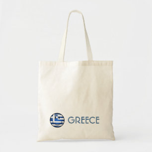 Het glimlachen van de Griekse vlag Tote Bag