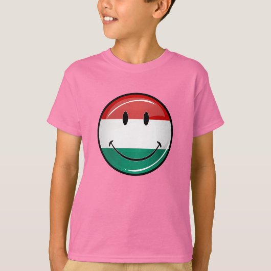 Het glimlachen van de Hongaarse vlag T-shirt (Voorkant)