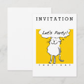 Het glimlachen van de Kat van de Cartoon citaat ze Kaart (Voorkant / Achterkant)