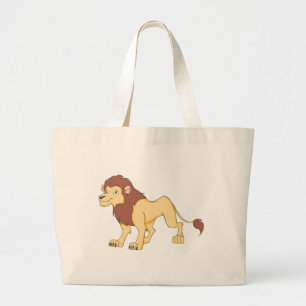 Het glimlachen van de Leeuwkoning van het Oerwoud  Grote Tote Bag