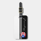 Het glimlachen van de Puerto Ricaanse vlag Bagagelabel (Voorkant verticaal)