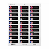 Het glimlachen van de Puerto Ricaanse vlag Etiket (Full Sheet)
