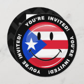 Het glimlachen van de Puerto Ricaanse vlag Kaart (Voorkant / Achterkant)