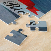 Het glimlachen van de Puerto Ricaanse vlag Legpuzzel (Zijkant)