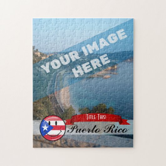 Het glimlachen van de Puerto Ricaanse vlag Legpuzzel (Verticaal)