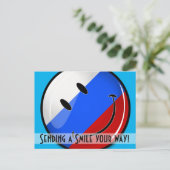 Het glimlachen van de Russische vlag Briefkaart (Staand voorkant)