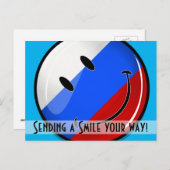 Het glimlachen van de Russische vlag Briefkaart (Voorkant / Achterkant)