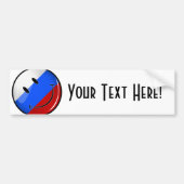 Het glimlachen van de Russische vlag Bumpersticker (Voorkant)