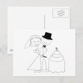 Het glimlachen van de Stick Cijfer Een paar snijwo Briefkaart (Voorkant / Achterkant)