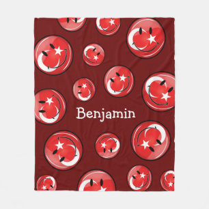 Het glimlachen van de Turkse vlag Fleece Deken