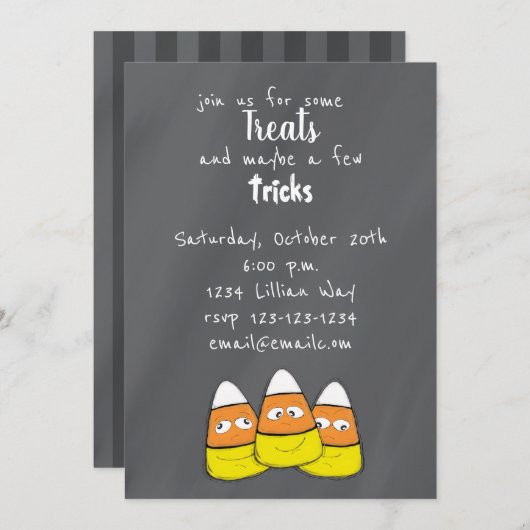 Het glimlachen van de uitnodiging van het Snoep Ha (Voorkant / Achterkant)