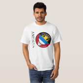 Het glimlachen van de vlag van Antigua en Barbuda T-shirt (Voorkant volledig)