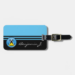 Het glimlachen van de vlag van Saint Lucia Bagagelabel