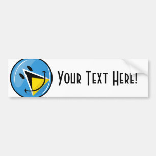 Het glimlachen van de vlag van Saint Lucia Bumpersticker